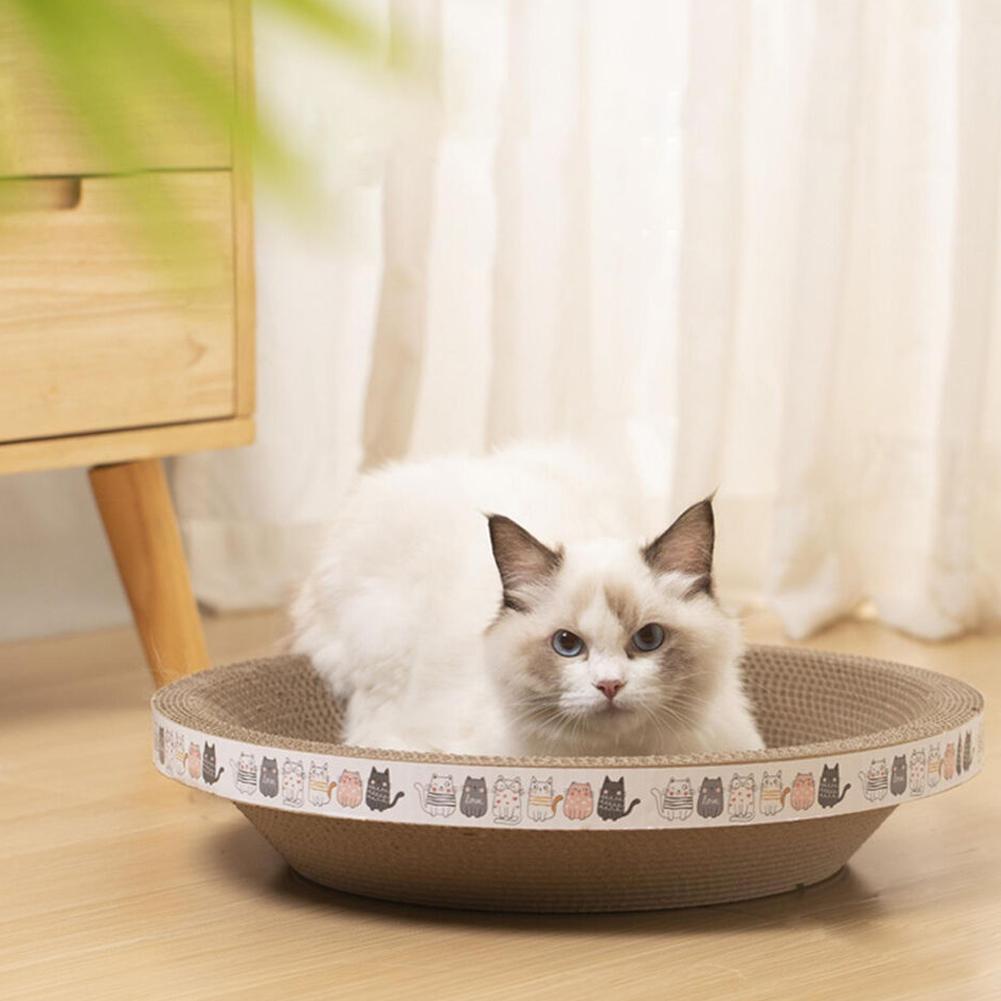 Rascador de Cartón para Gatos en Forma de Cama 